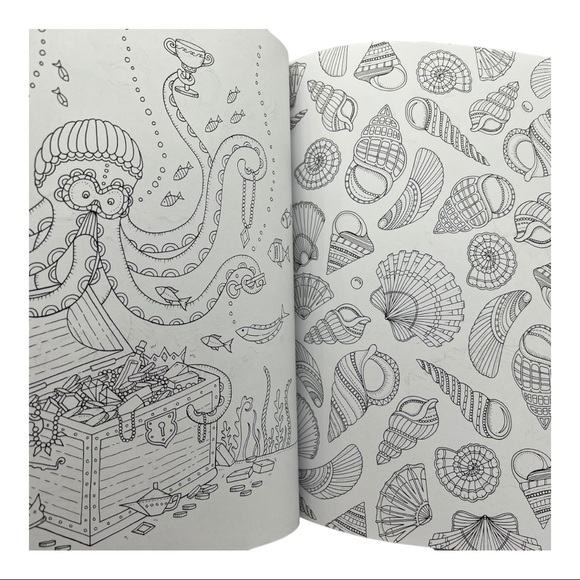 LOST OCEAN Coloring Book Johanna Basford Relaxing Relaxation - Picture 5 of 10